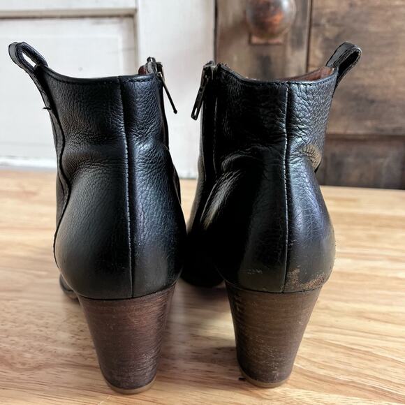 Madewell Boots Womens 8 Black Side Zip Ankle Leather Made in Italy - Picture 12 of 14